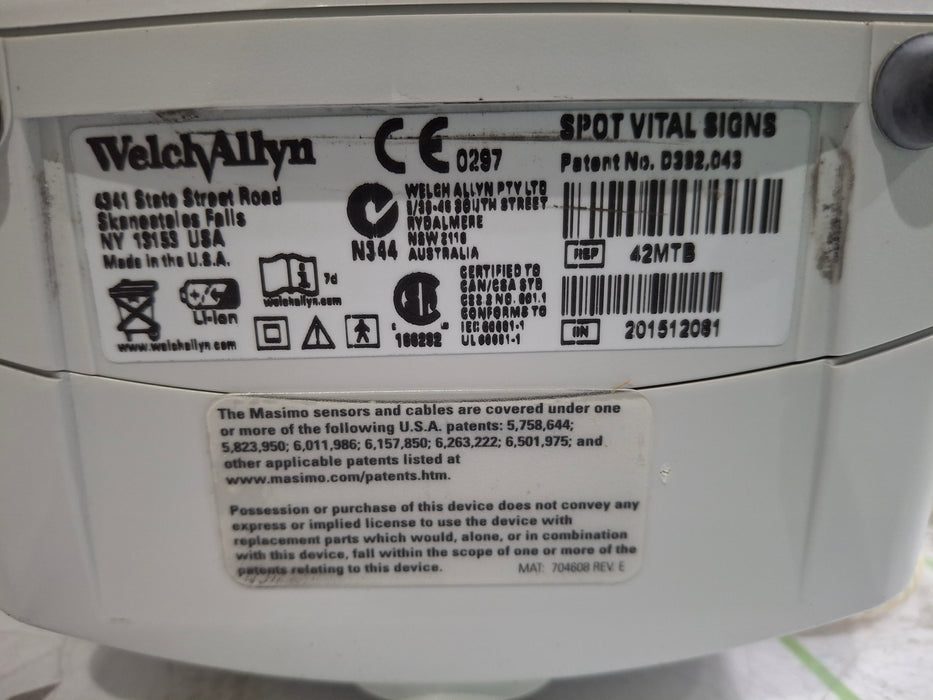 Welch Allyn Spot 420 - NIBP, Temp, Masimo SpO2 Vital Signs Monitor