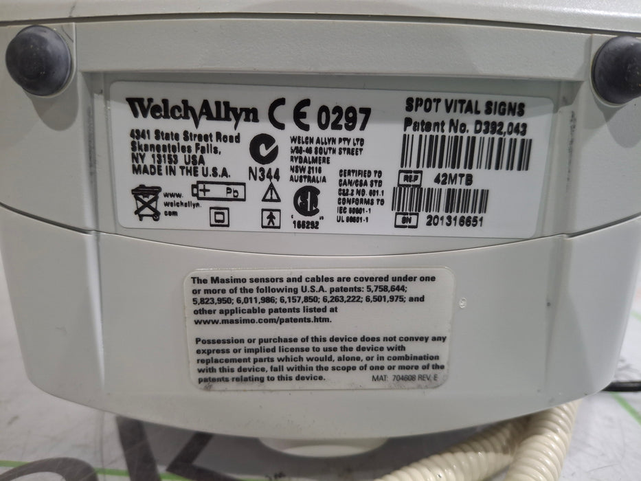 Welch Allyn Spot 420 - NIBP, Temp, Masimo SpO2 Vital Signs Monitor