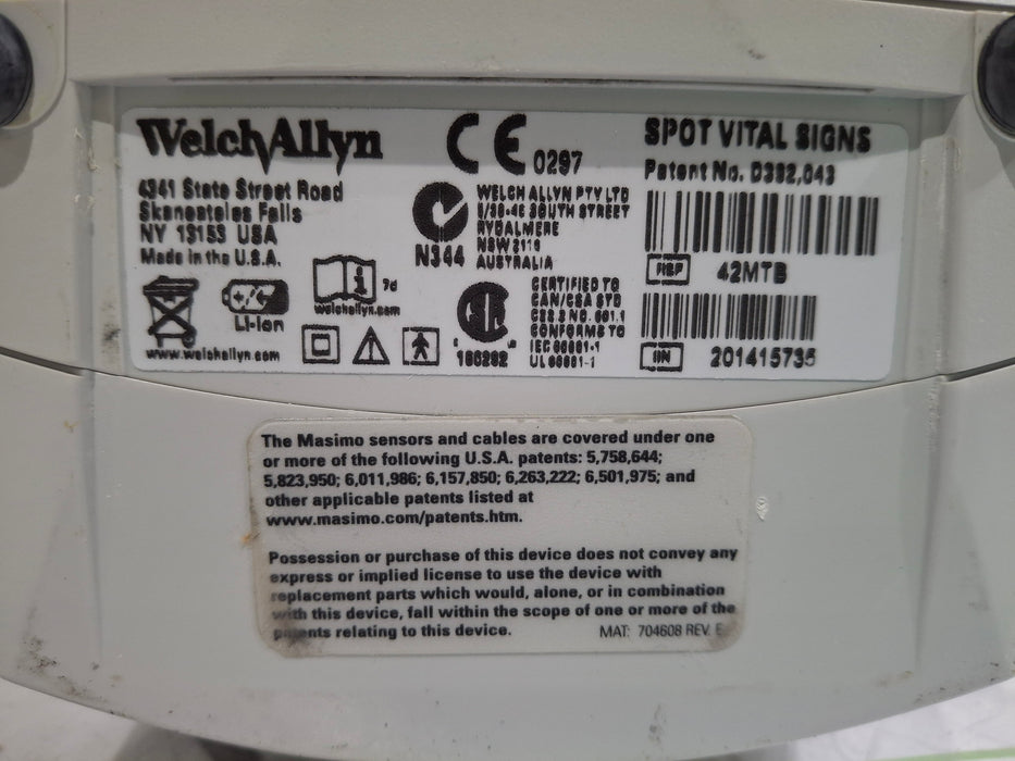 Welch Allyn Spot 420 - NIBP, Temp, Masimo SpO2 Vital Signs Monitor