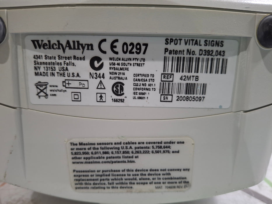 Welch Allyn Spot 420 - NIBP, Temp, Masimo SpO2 Vital Signs Monitor