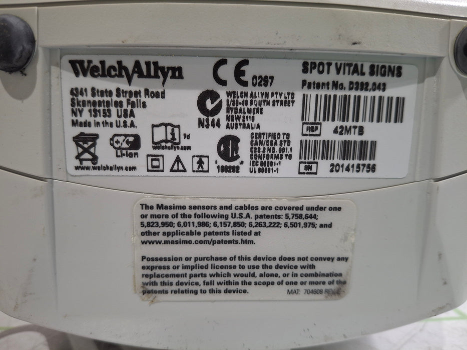 Welch Allyn Spot 420 - NIBP, Temp, Masimo SpO2 Vital Signs Monitor