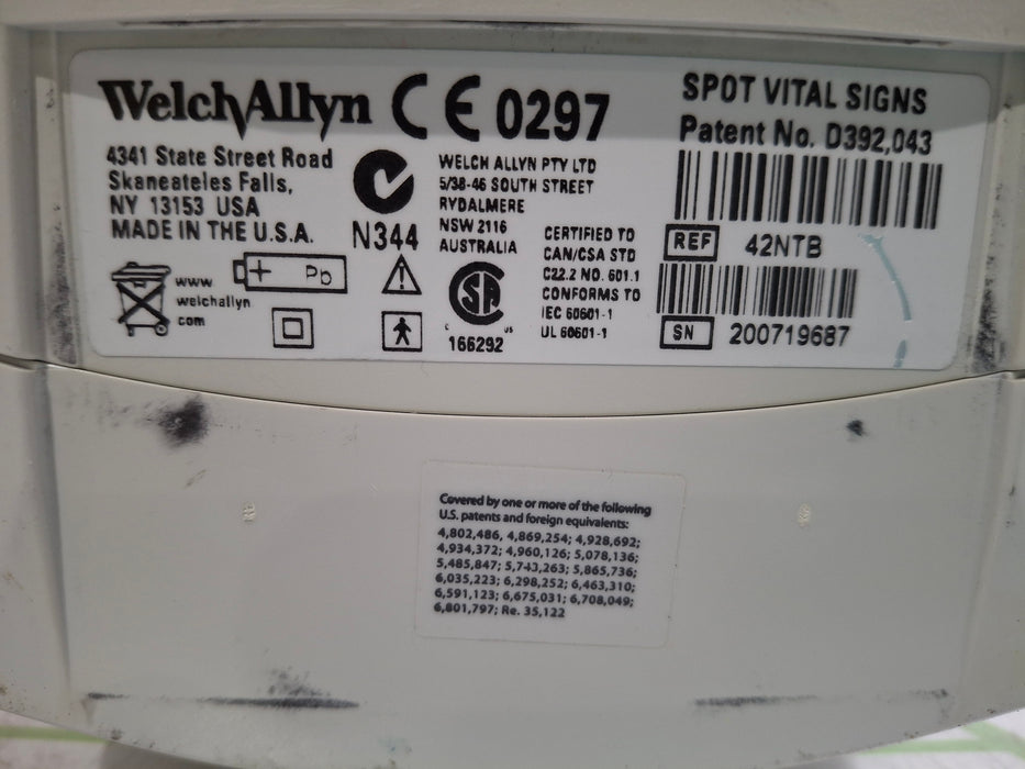 Welch Allyn Spot 420 - NIBP, Temp, Nellcor SpO2 Vital Signs Monitor