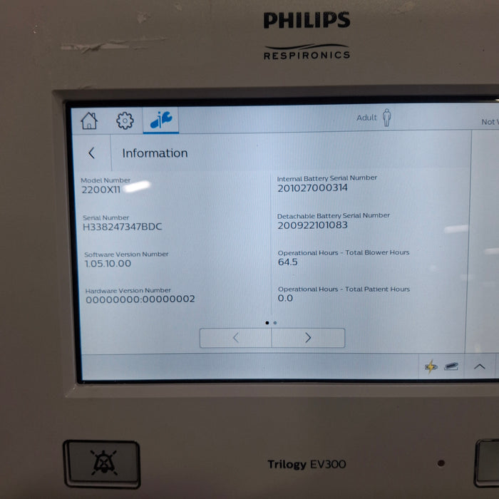 Philips Trilogy EV300 Ventilator