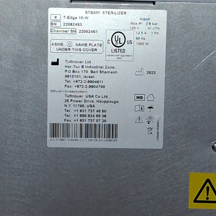 Tuttnauer T-Edge 10-W Autoclave