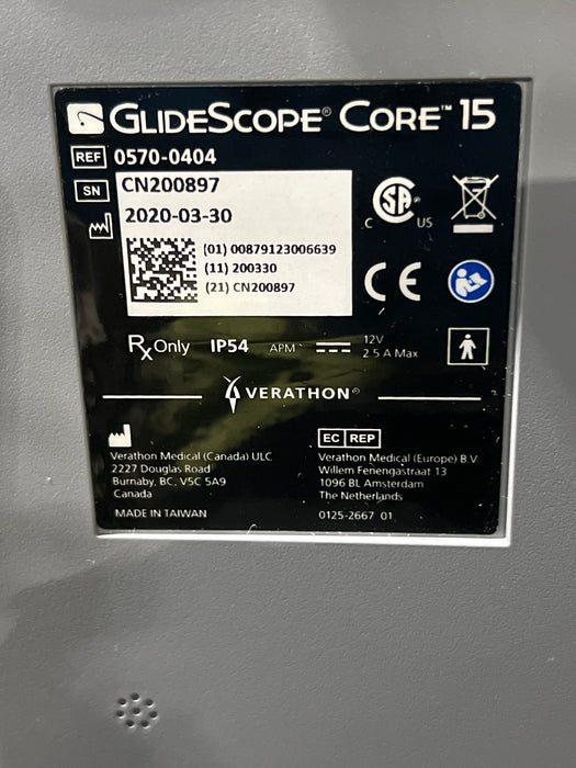 Verathon Medical, Inc Glidescope Core 15" Video Laryngoscope