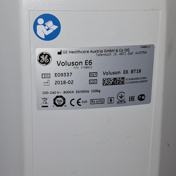 GE Healthcare Voluson E6 Ultrasound