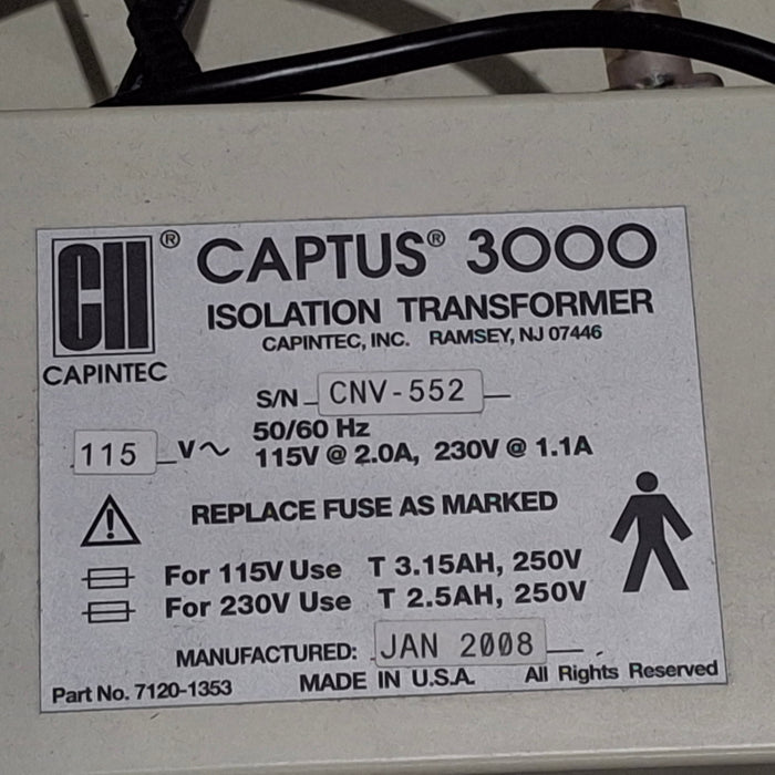 Capintec Captus 3000 Portable Thyroid Uptake System