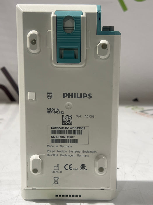 Philips M3001A-A01C06 Fast SpO2, NIBP, ECG, Temp, IBP MMS Module