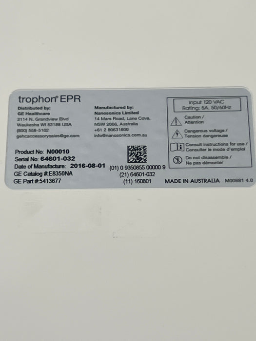 NanoSonics Trophon EPR High Level Disinfection