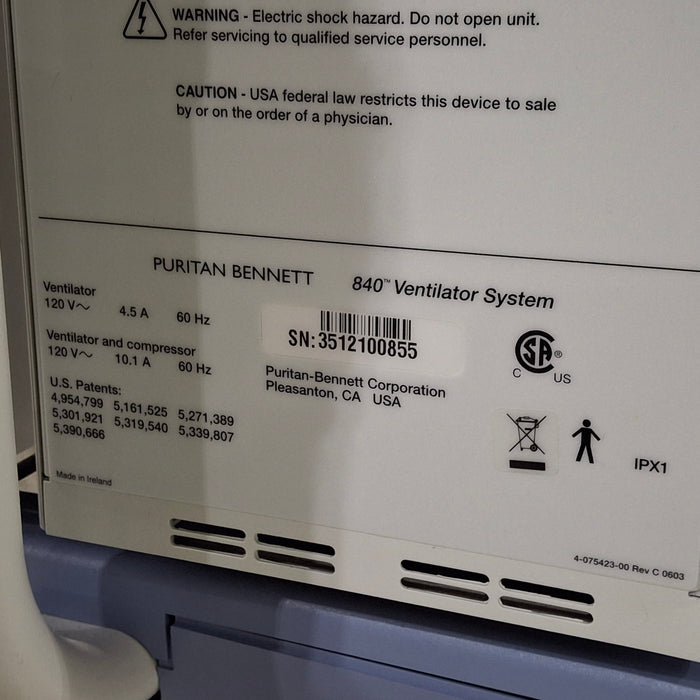 Puritan Bennett 840 Ventilator without Compressor
