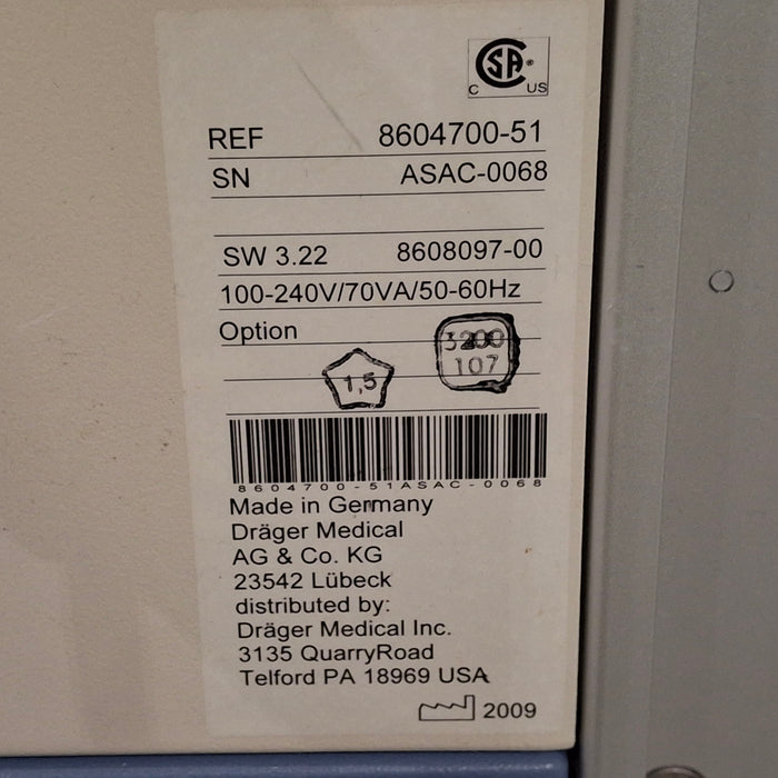 Draeger Medical Fabius GS Anesthesia Machine