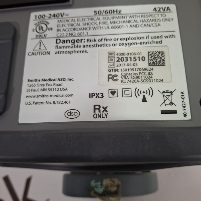 Smiths Medical Medfusion 4000 Syringe Infusion Pump