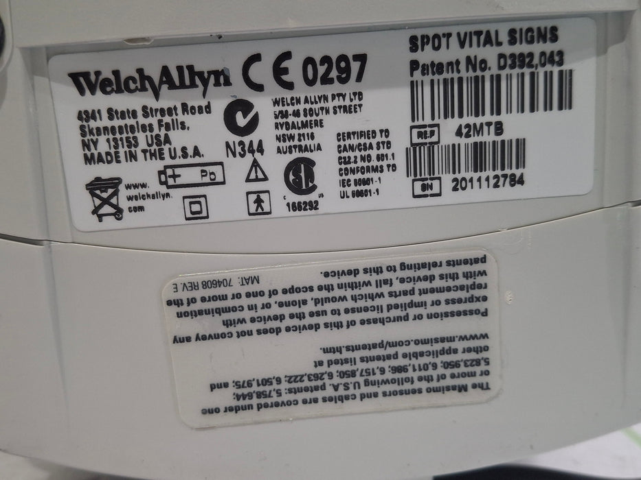 Welch Allyn Spot 420 - NIBP, Temp, Masimo SpO2 Vital Signs Monitor