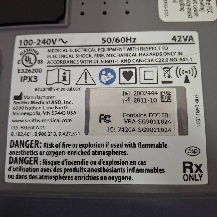 Smiths Medical Medfusion 4000 Syringe Infusion Pump