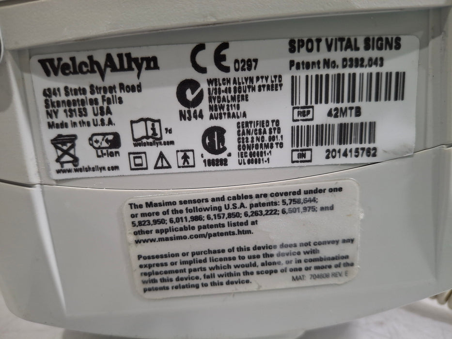 Welch Allyn Spot 420 - NIBP, Temp, Masimo SpO2 Vital Signs Monitor
