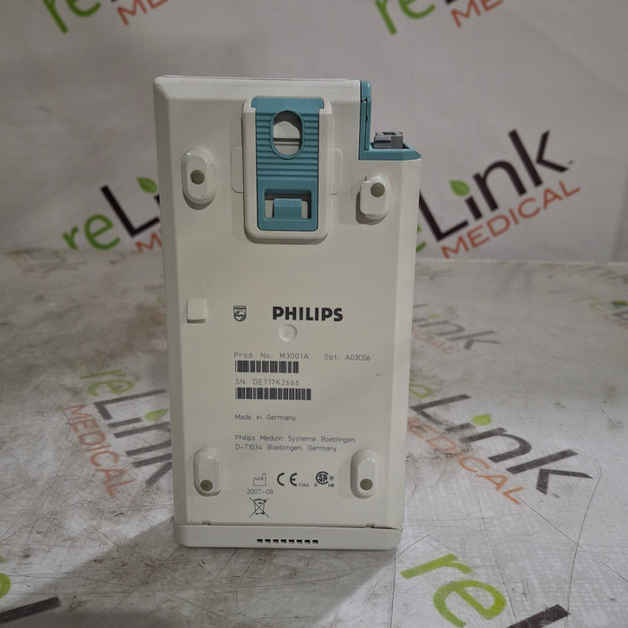 Philips M3001A-A03C06 Masimo SpO2, NIBP, ECG, Temp, IBP MMS Module