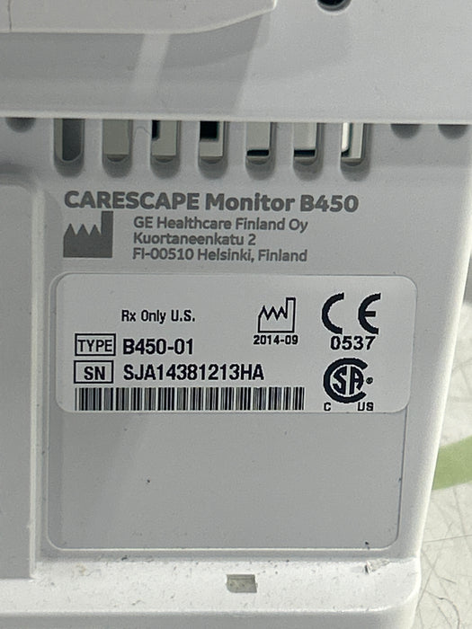 GE Healthcare Carescape B450 Critical Care Patient Monitor