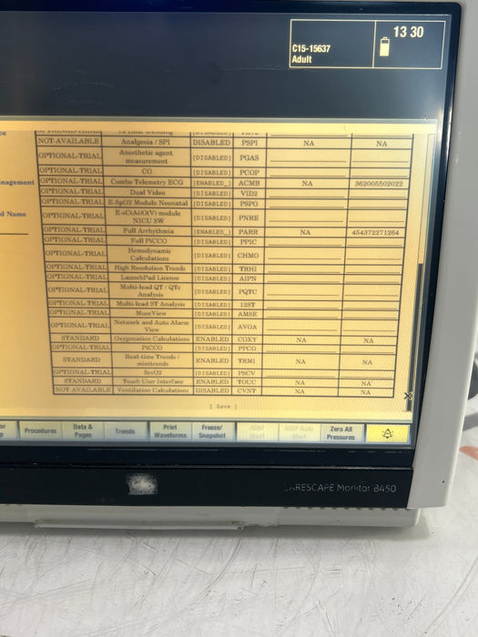 GE Healthcare Carescape B450 Critical Care Patient Monitor