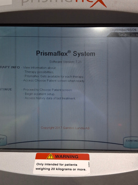 Gambro Prismaflex Dialysis Machine