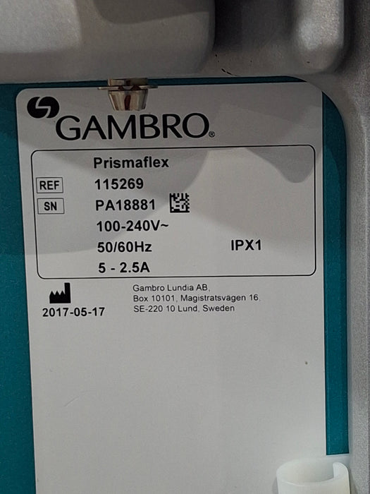 Gambro Prismaflex Dialysis Machine
