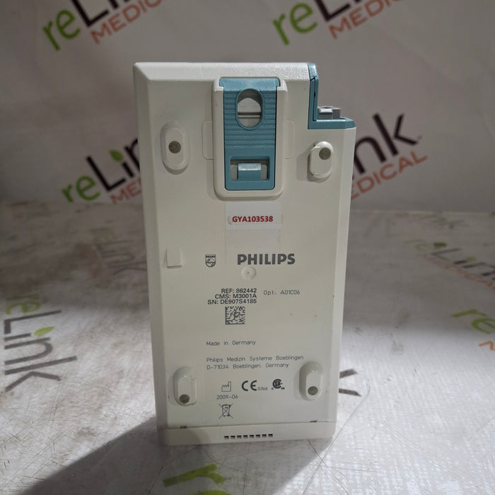 Philips M3001A-A01C06 Fast SpO2, NIBP, ECG, Temp, IBP MMS Module