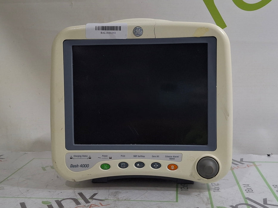 GE Healthcare Dash 4000 - Masimo SpO2 Patient Monitor