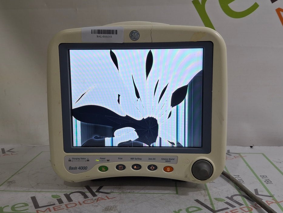 GE Healthcare Dash 4000 - Masimo SpO2 Patient Monitor