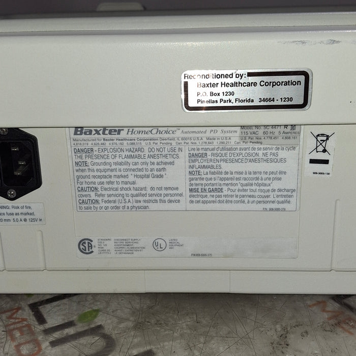 Baxter HomeChoice APD Automated PD Dialysis System
