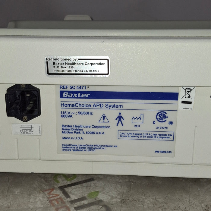Baxter HomeChoice APD Automated PD Dialysis System
