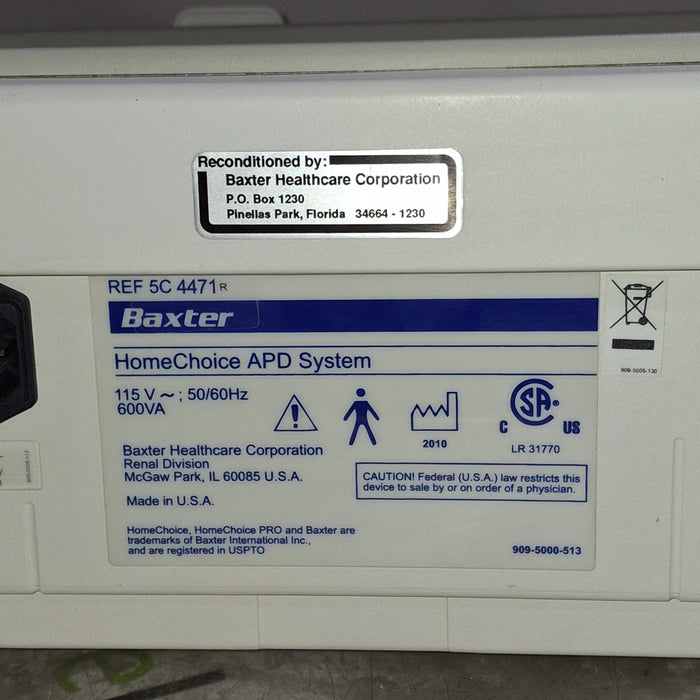 Baxter HomeChoice APD Automated PD Dialysis System