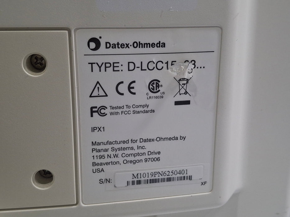 Datex-Ohmeda D-LCC15-03 S/5 Flat Screen Monitor
