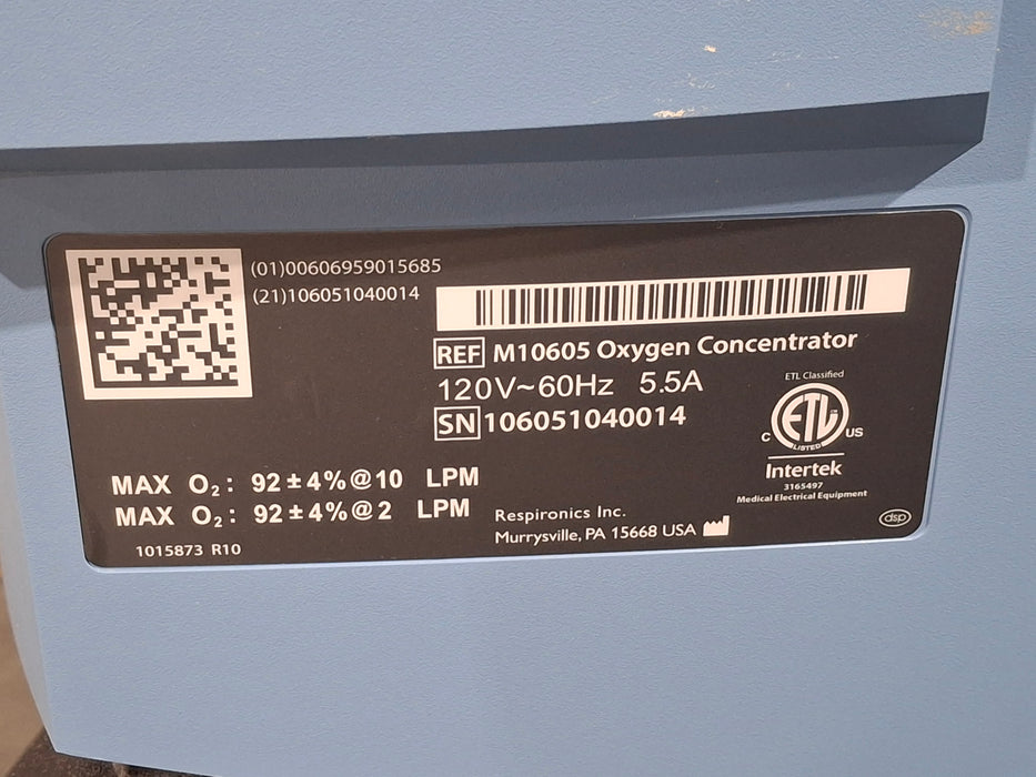 Respironics Millennium M10 Oxygen Concentrator