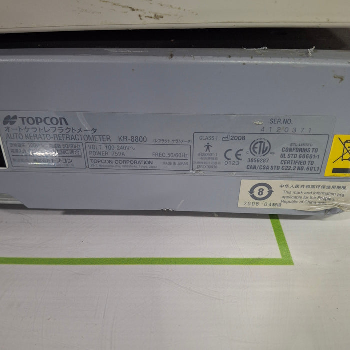 Topcon Medical KR-8800 Auto Kerato-Refractometer