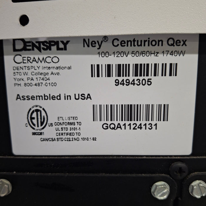 Dentsply Ney Centurion Qex Dental Furnace