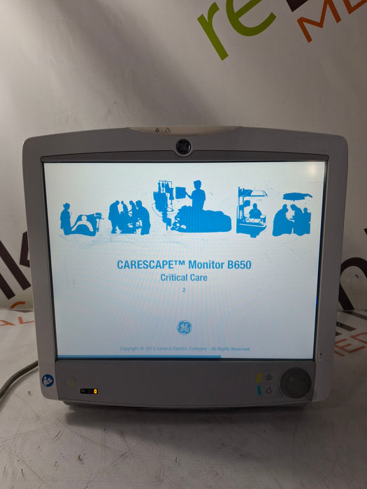 GE Healthcare Carescape B650 Critical Care Patient Monitor