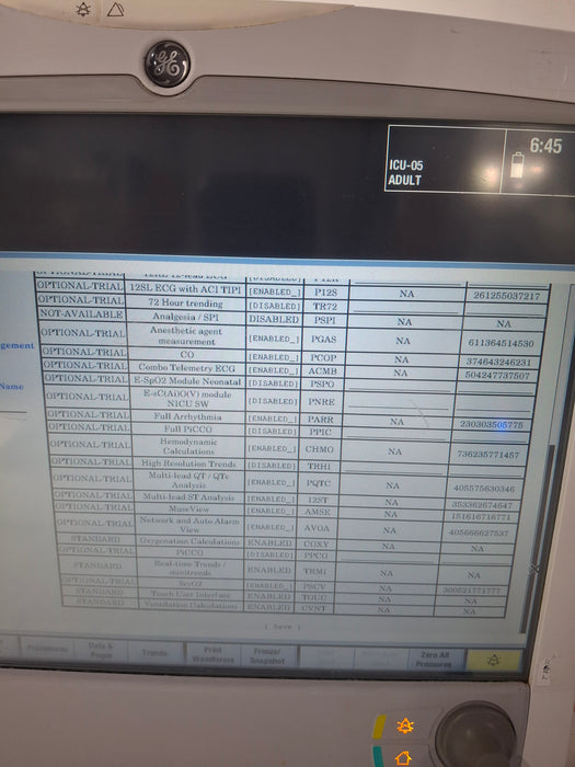 GE Healthcare Carescape B650 Critical Care Patient Monitor