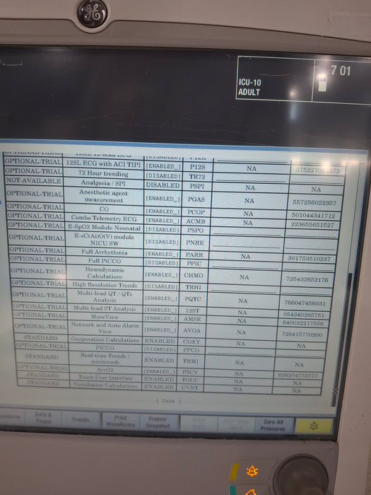 GE Healthcare Carescape B650 Critical Care Patient Monitor