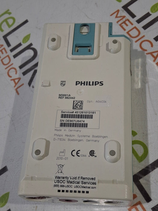 Philips M3001A-A04C06 OxiMax SpO2, NIBP, ECG, Temp, IBP MMS Module