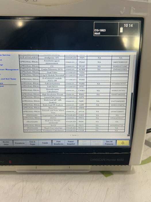 GE Healthcare Carescape B450 Critical Care Patient Monitor