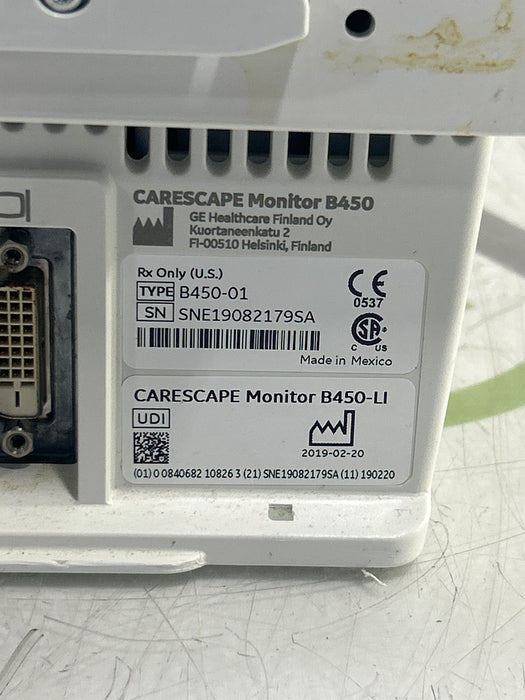 GE Healthcare Carescape B450 Critical Care Patient Monitor