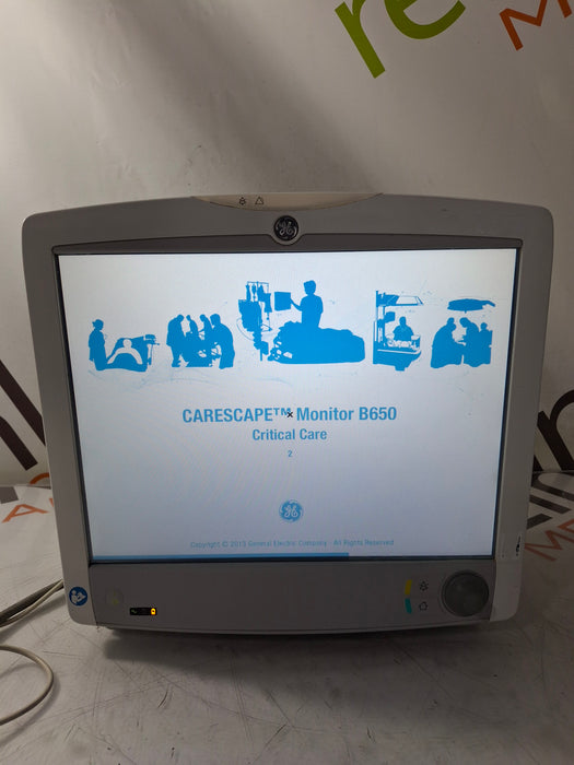GE Healthcare Carescape B650 Critical Care Patient Monitor