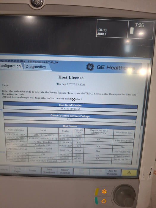GE Healthcare Carescape B650 Critical Care Patient Monitor