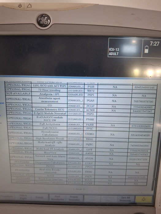 GE Healthcare Carescape B650 Critical Care Patient Monitor
