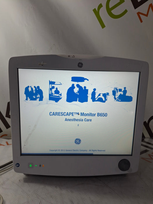GE Healthcare Carescape B650 Anesthesia Care Patient Monitor