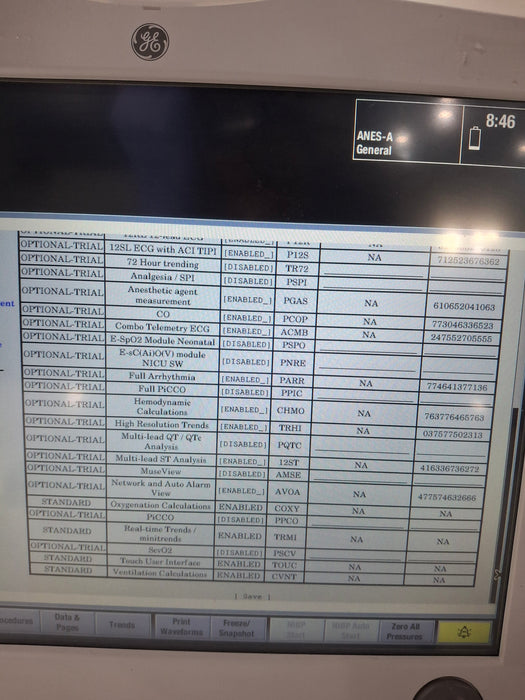 GE Healthcare Carescape B650 Anesthesia Care Patient Monitor