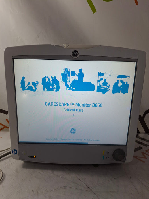 GE Healthcare Carescape B650 Critical Care Patient Monitor