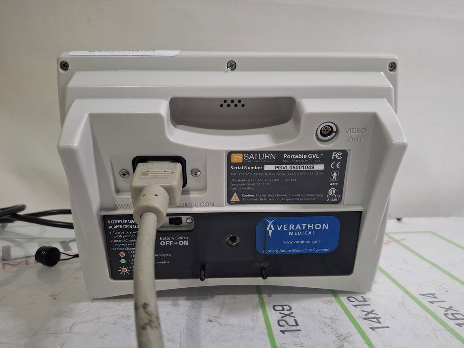 Saturn Biomedical Systems Inc Portable GVL Video Laryngoscope System