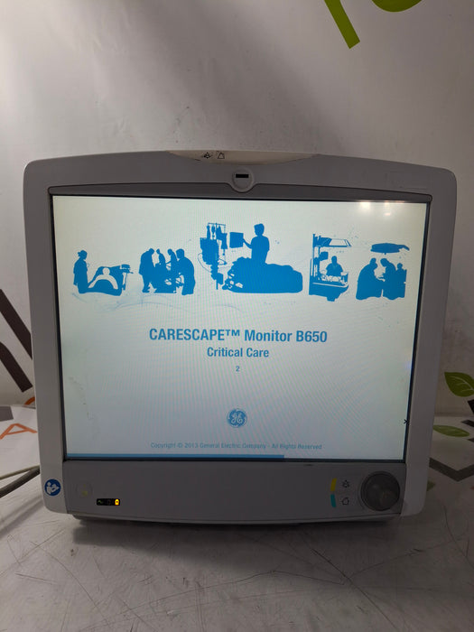 GE Healthcare Carescape B650 Critical Care Patient Monitor