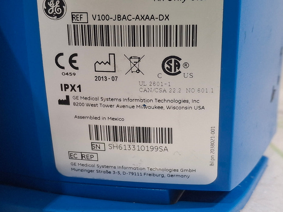 GE Healthcare Dinamap V100 - NIBP, SpO2, Temp Vital Signs Monitor