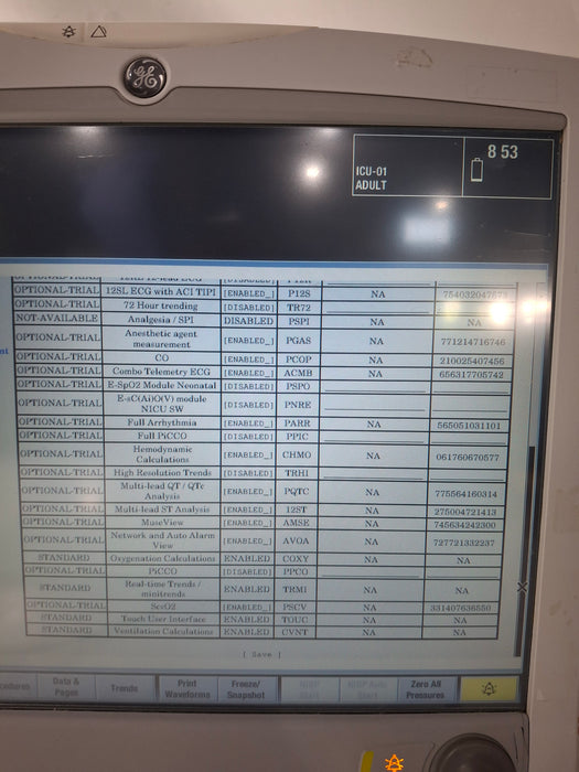 GE Healthcare Carescape B650 Critical Care Patient Monitor